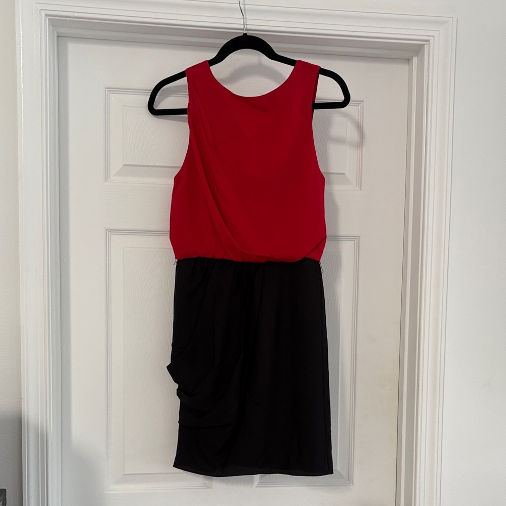 Alice + Olivia Red and Black Dress